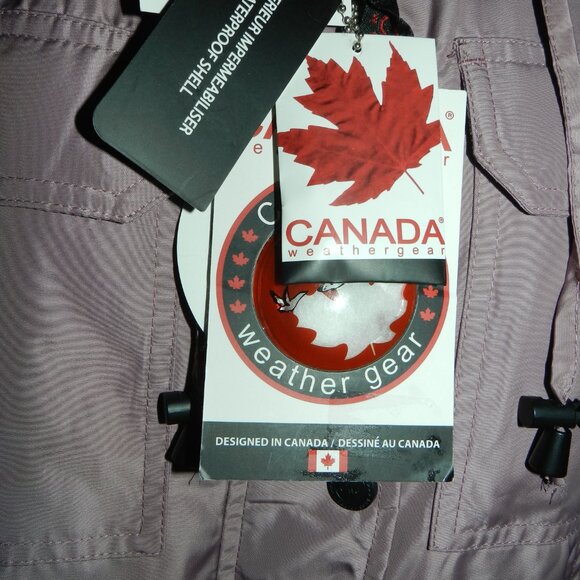 Canada Weather Gear Fur Lined Hooded Parka Jacket Burgundy - Picture 9 of 16